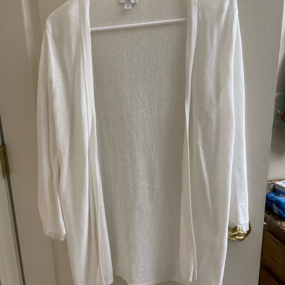 J. Jill White Cardigan Sweater size XS